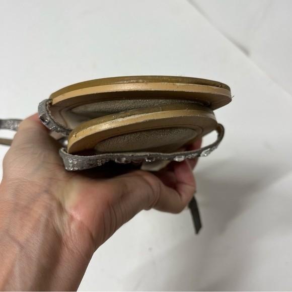 Stuart Weitzman Camia Doraly Crystalized T-Strap Sandal 5 - Picture 6 of 10